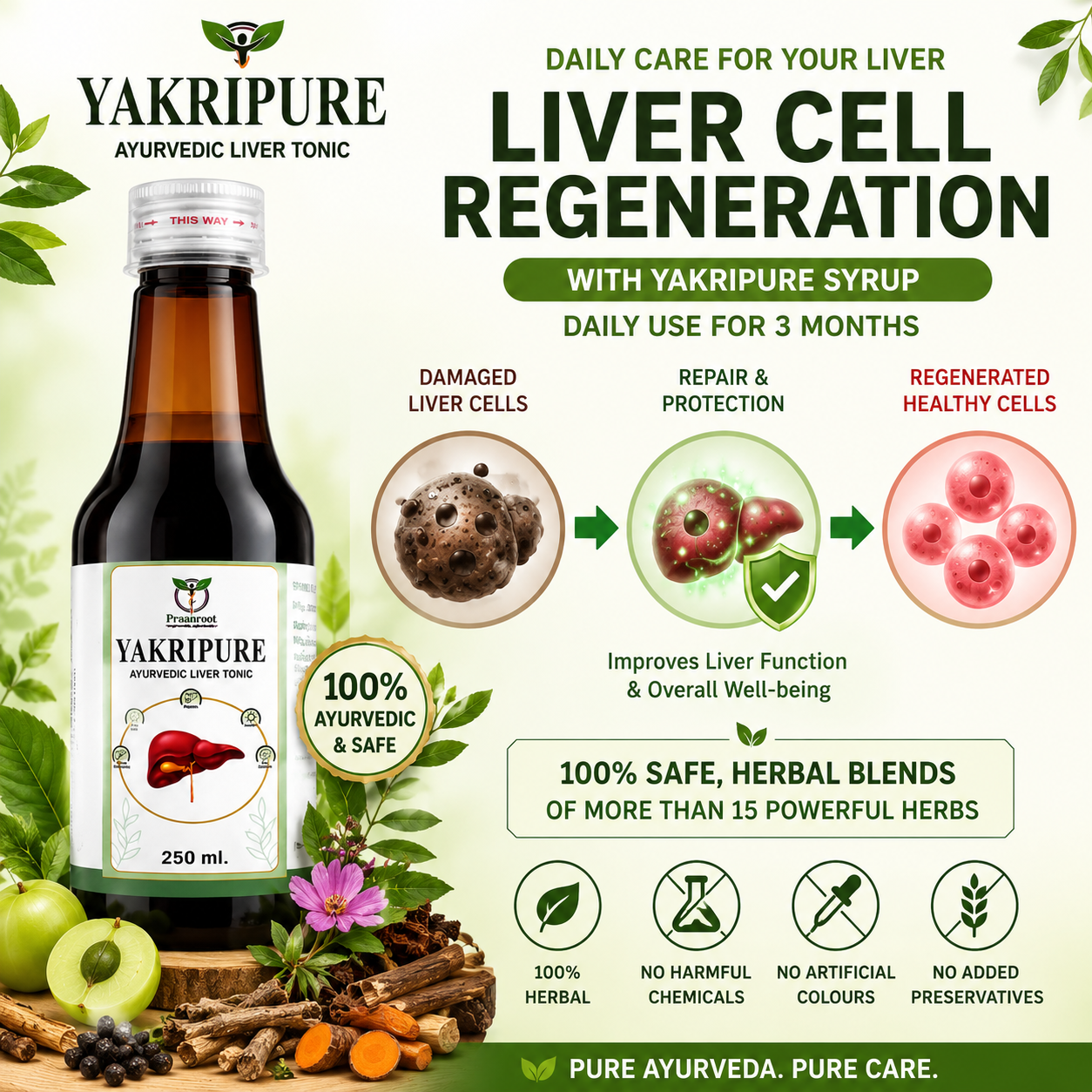 Praanroot Yakri Pure Syrup - Combo